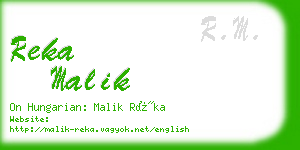 reka malik business card